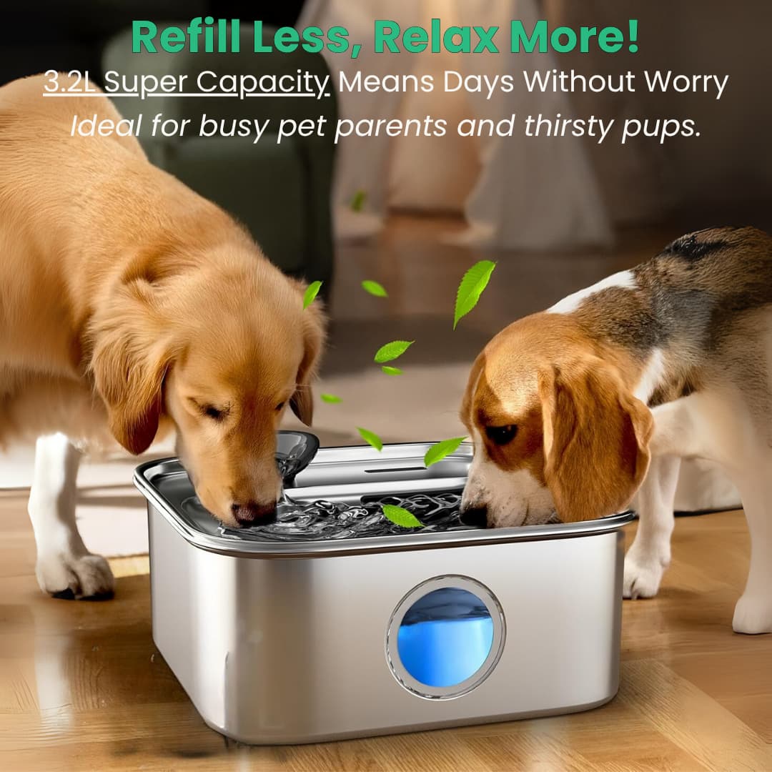 AquaLick™ Automatic Stainless Steel Dog Water fountain - Moiasun