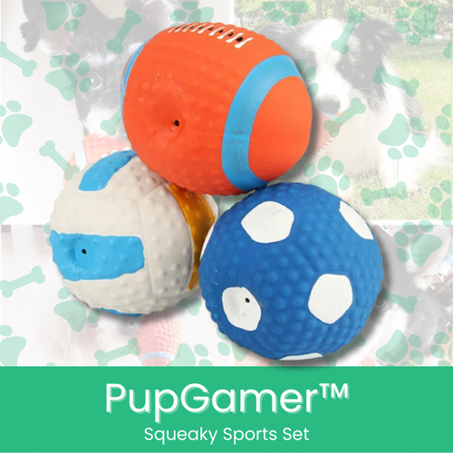 PupGamer™ Squeaky Sports Set - MOIASUN