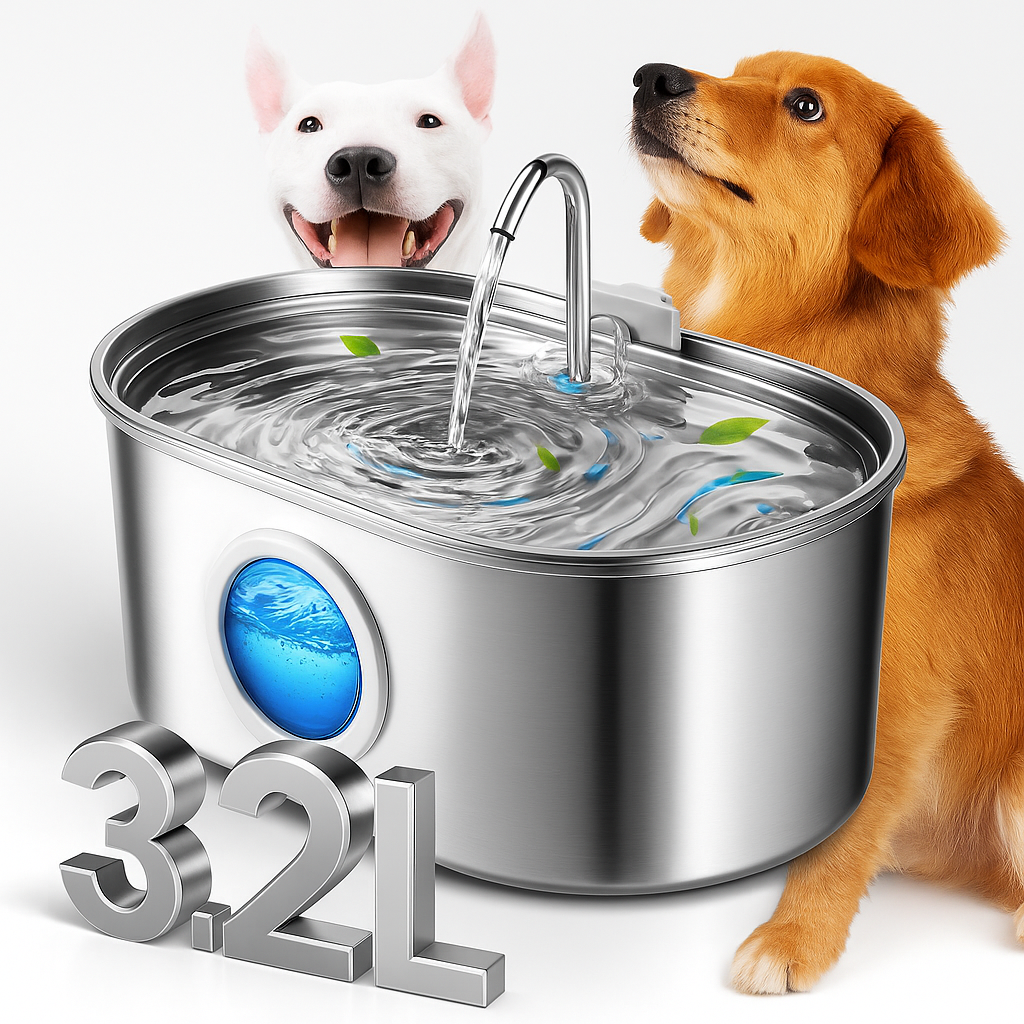 AquaLick™ Automatic Stainless Steel Dog Water fountain - Moiasun