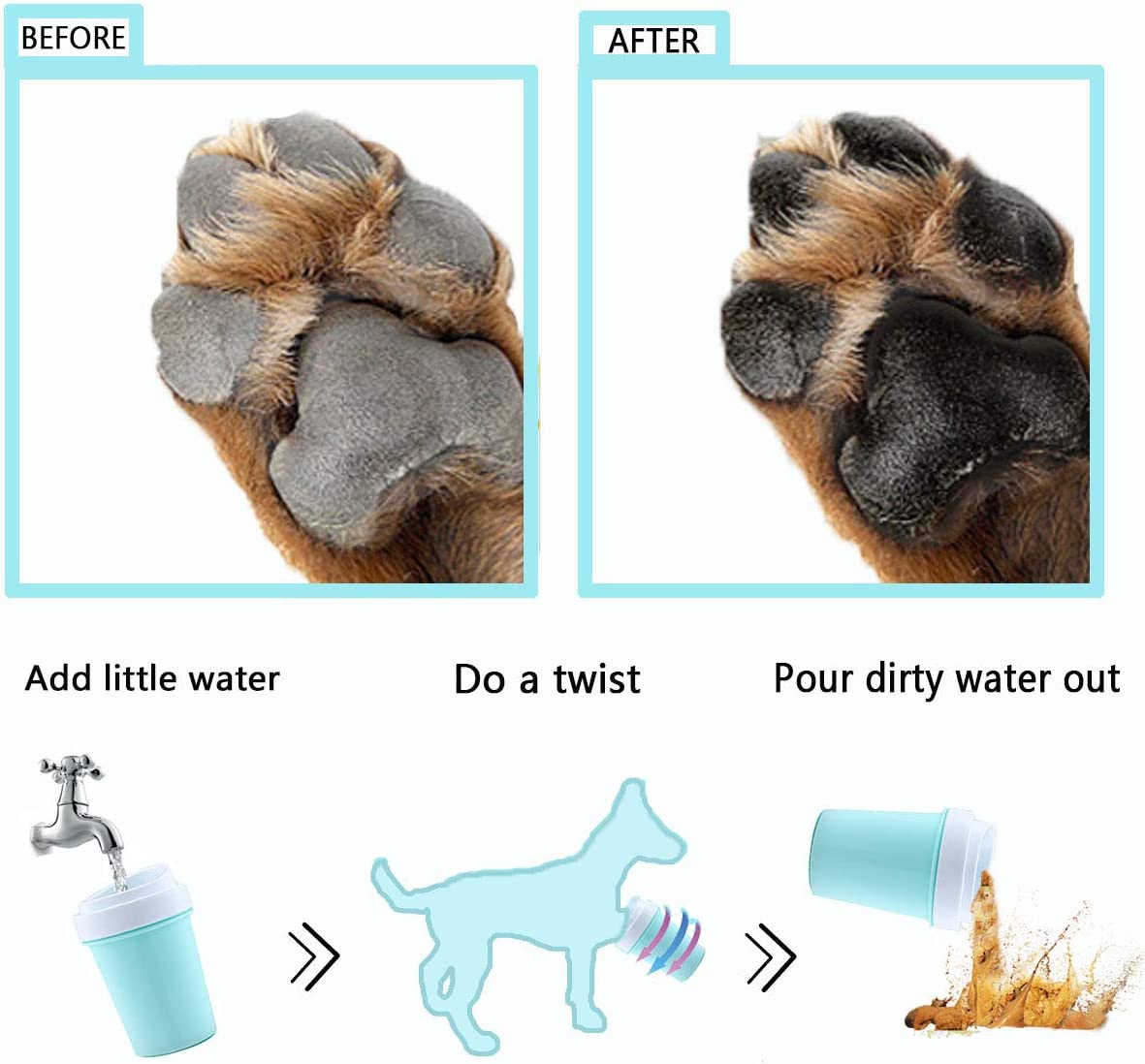 PORTABLE DOG FEET WASHER - MOIASUN